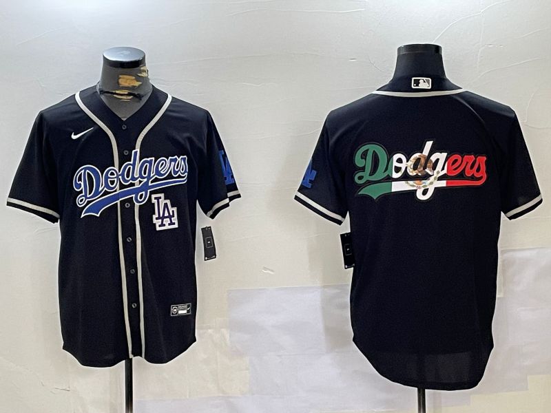 Men Los Angeles Dodgers Blank Black Game 2024 Nike MLB Jersey style 11203